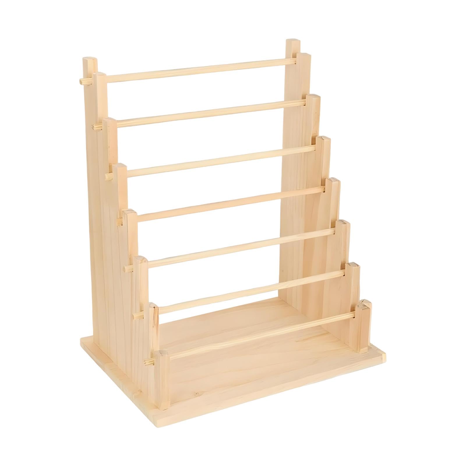 MagiDeal Organizzatore di nastri in legno, porta braccialetti, espositore per rocchetti di filo, organizer per nastri washi per confezioni regalo e negozio di