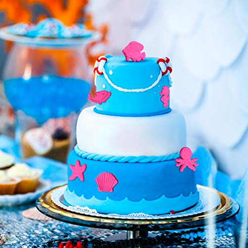 12 Pieces Ocean Cookie Cutters 3D Jellyfish Seahorse Clownfish Octopus Dolphin Crab Conch Starfish Seashell Sugar Cookie Pie Crust Cutter Pastry Fondant Stamp Baking Mold Cake Decoration Tool #TOP2