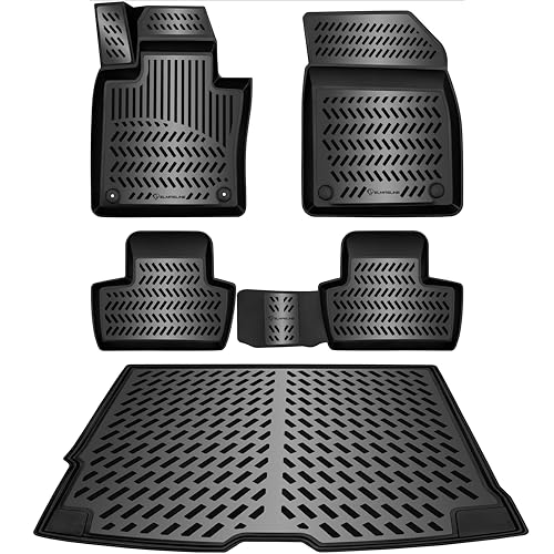 ELMASLINE 3D-rubberen matten en kofferbakmatset voor Volvo XC-60 (XC60) 2017-2025, middentunnel past niet in Recharge