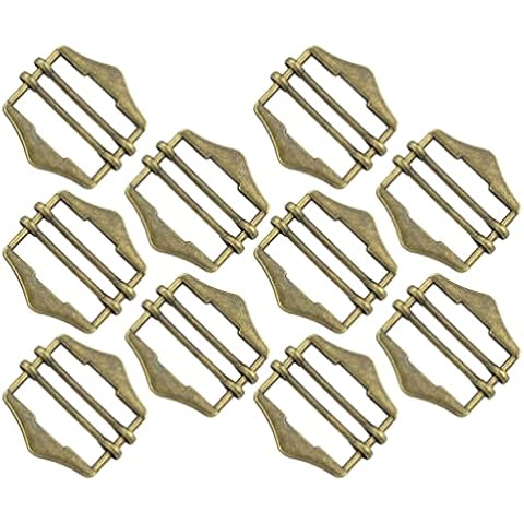 FOMIYES Metal Adjuster Slides Buckle: 10pcs Suit Vest Buckles Slider Strap Adjuster Roller Pin Buckles for Belt Bags DIY Accessories Cover