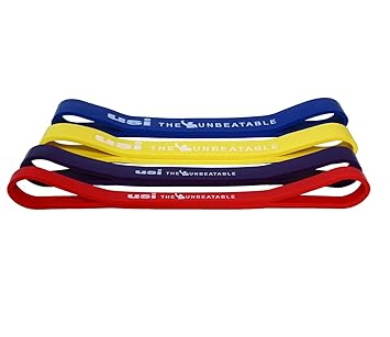 USI UNIVERSAL Mini Latex Loop Band, 4 Pieces Resistance Band, Exercise Latex Bands For Home Fitness, Yoga, Stretching And Strength Training, Latex Workout Bands For Men & Women