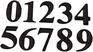OSALADI 10pcs Door Signs for Office Front Number Self Stick House Number Hotel Number Signboard Doorplate Figure Door Number Number Plate Black 3d Three-dimensional Address Numbers