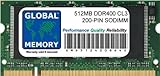 VELOCIDAD: PC3200 (400MHz) 512MB DDR 400MHz PC3200 200-PIN SODIMM Memoria RAM para Ordenador PORTÁTILES/NOTEBOOKS