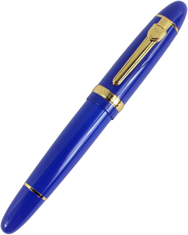 Jinhao 159 Big Heavy Barrel Medium Nib Fountain Pen with Golden Clip - Blue - Image 4
