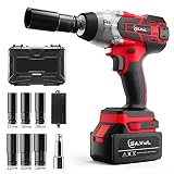 SILVEL 21V Cordless Impact Wrench 1/2 inch, 517 Ft-lbs (700N.m) Max Torque, Brushless Impact Driver