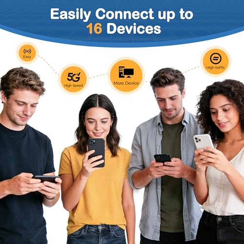 Image of RoamWiFi 5G Mobile Hotspot WiFi6-4nm Chip | 10GB US /CA /MX + 1GB Global Internet Data (170+ Countries) | High-Speed for 16 Devices | 5000mAh Battery, 20H Standby, USB3.1, No SIM Needed Travel Wi-Fi
