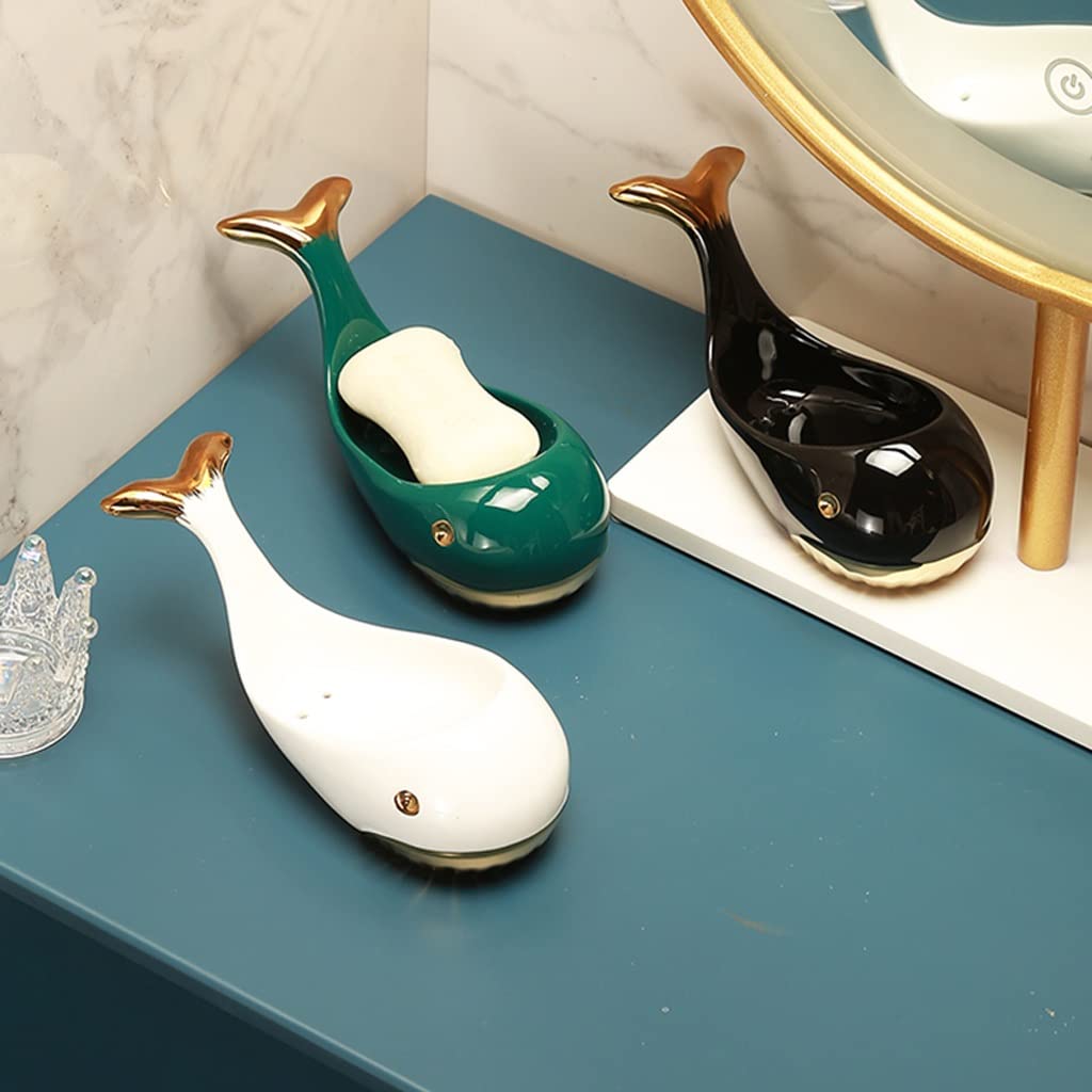 UNNS Ociekanie mydelniczki w stylu nordyckim ceramiczne mydelniczka odpływ mydelniczka wewnętrzna umywalka łazienka kuchnia mydelniczka prosta kreatywna o mydelniczce mydelniczka (kolor: A)