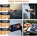 Micro SD Carte 128GB Haute vitesse (95MB/s Lire, 35MB/s Écrire), Compatible avec DSLR, Drone, caméra d'action & Dispositifs portatifs(1 microSD Carte +1 Adaptateur)