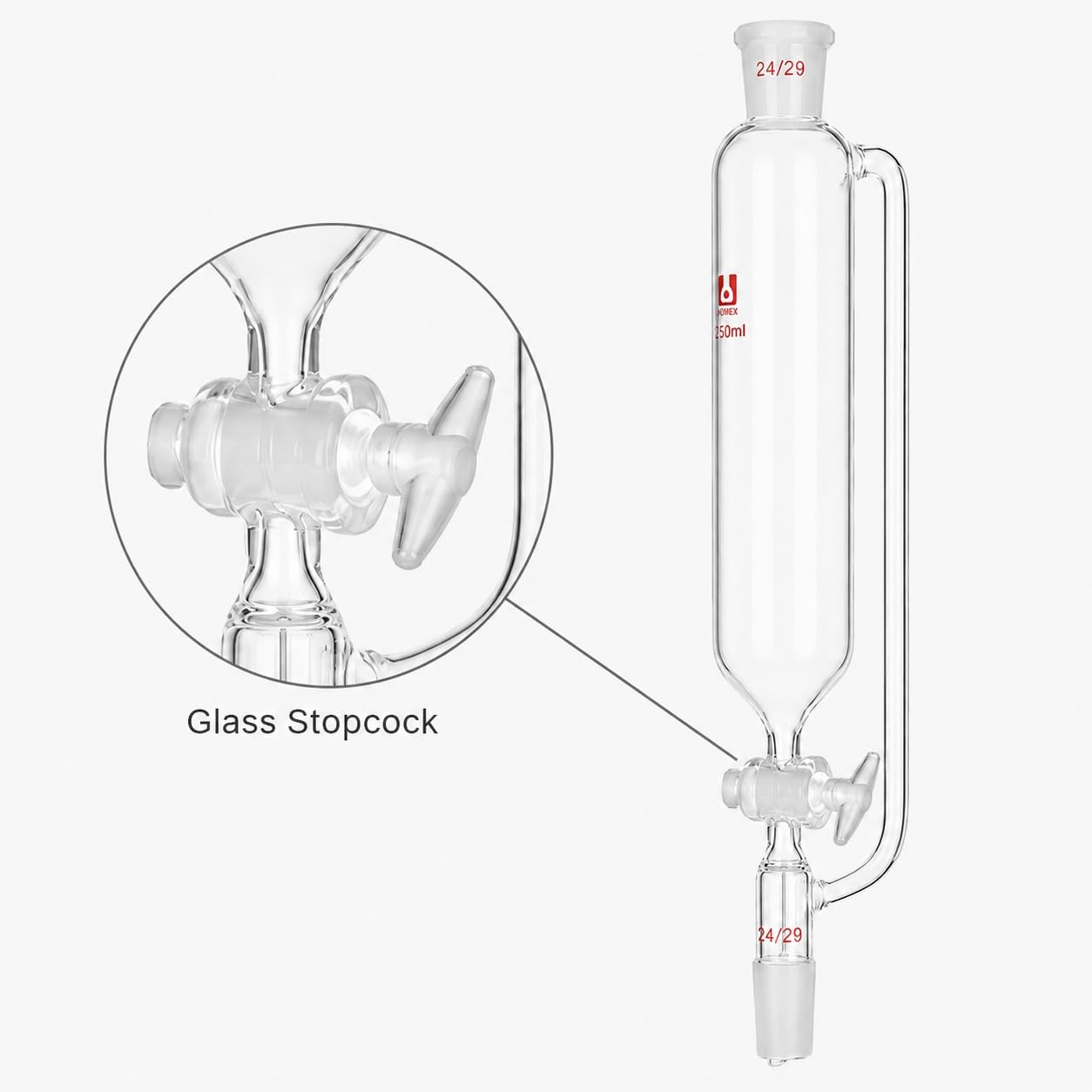 Embudo Goteo Igualación Presión Vidrio Borosilicato Adición Lab-5000mL 40#