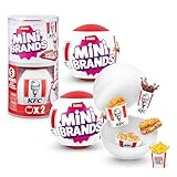 Mini Brands KFC® Capsule by ZURU Real Miniature KFC® Brand Collectible Toy, Capsules of 5 Mystery Miniature KFC® for Girls, Teens, Adults and Collectors Perfect Stocking Stuffer and Gift (2 Pack)