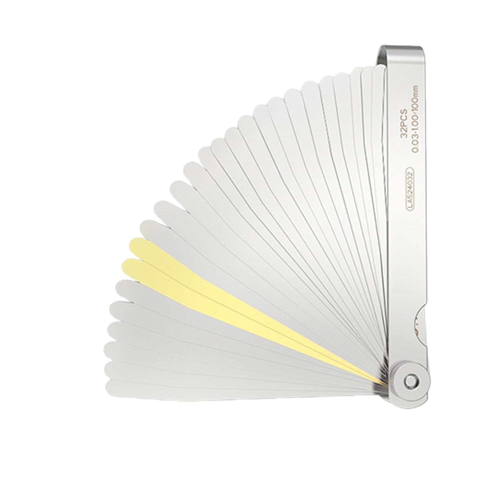 Laikoutd 32Pcs Feeler Gauges Detachable High Accuracy Tapered Feeler Set Stainless Steel Thickness Ruler Thickness Tool