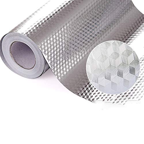 Preisvergleich Produktbild Greatangle Schrank Feuchtigkeitsbeständige Aluminiumfolie wasserdichte Küche Ölfeste Aufkleber Hochtemperatur-Zinnfolienband 40 cm * 2 m