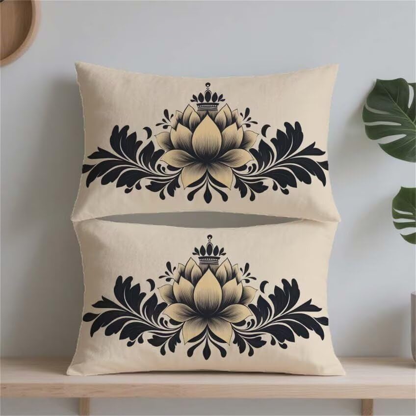 Housse de coussin 60x80cm lin imperméable double sided printing idée cadeau maison