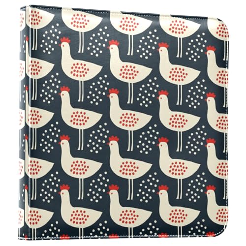 Kigai Chickens Photo Album Self Adhesive Scrapbook Album Leather Cover DIY Picture Scrap Book with 20 Adhesive Sheets, 11.8x24x0.8 inch