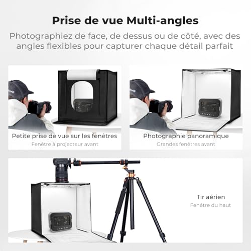 Ensemble de Studio Photo Pliable K&F CONCEPT pour corriger l'éclairage des objets