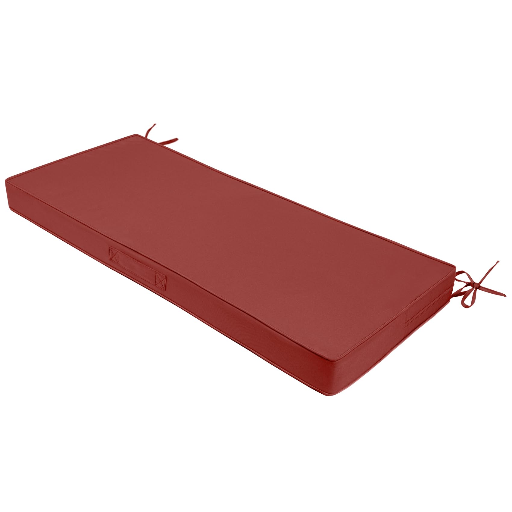 Bench Cushion 42x18 Inch, High Resilience Foam Outdoor Bench Cushion, Patio Furniture Cushion with 2 Ties (Burgundy, 42x18x2.5)-image-22