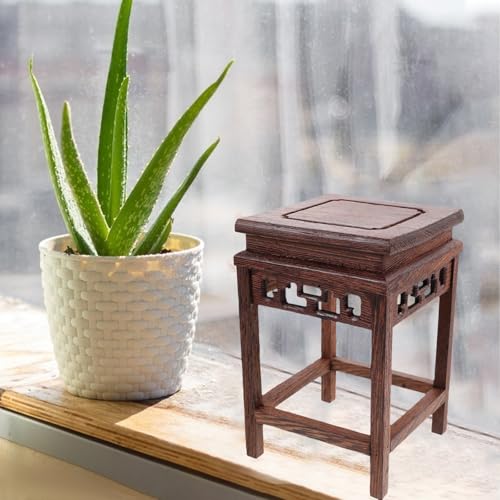 Support en bois pour pot de fleur style chinois antique - 7