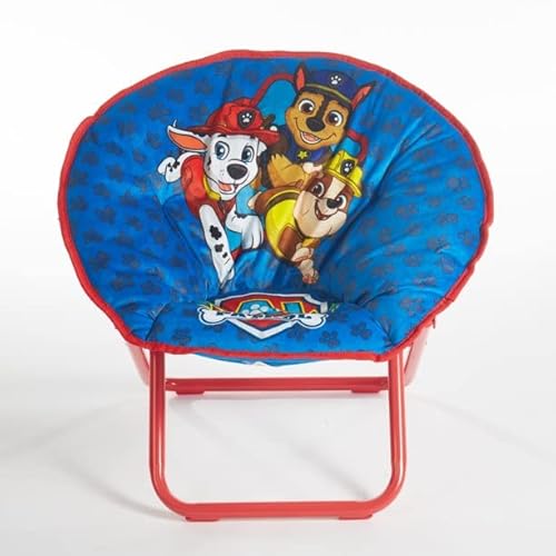 image for Idea Nuova Paw Patrol 19-Inch Toddler Folding Saucer Chair with Cushio