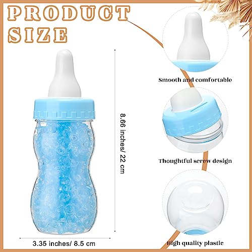 Image of Roowest 512 Pcs Baby Shower Games Guess How Many Pacifiers Sign 100 Small Guessing Games 10 HB Pencils 750ml Milk Bottle 400 Acrylic Pacifiers Decoration for Guest Gender Reveal(Blue,Boho)