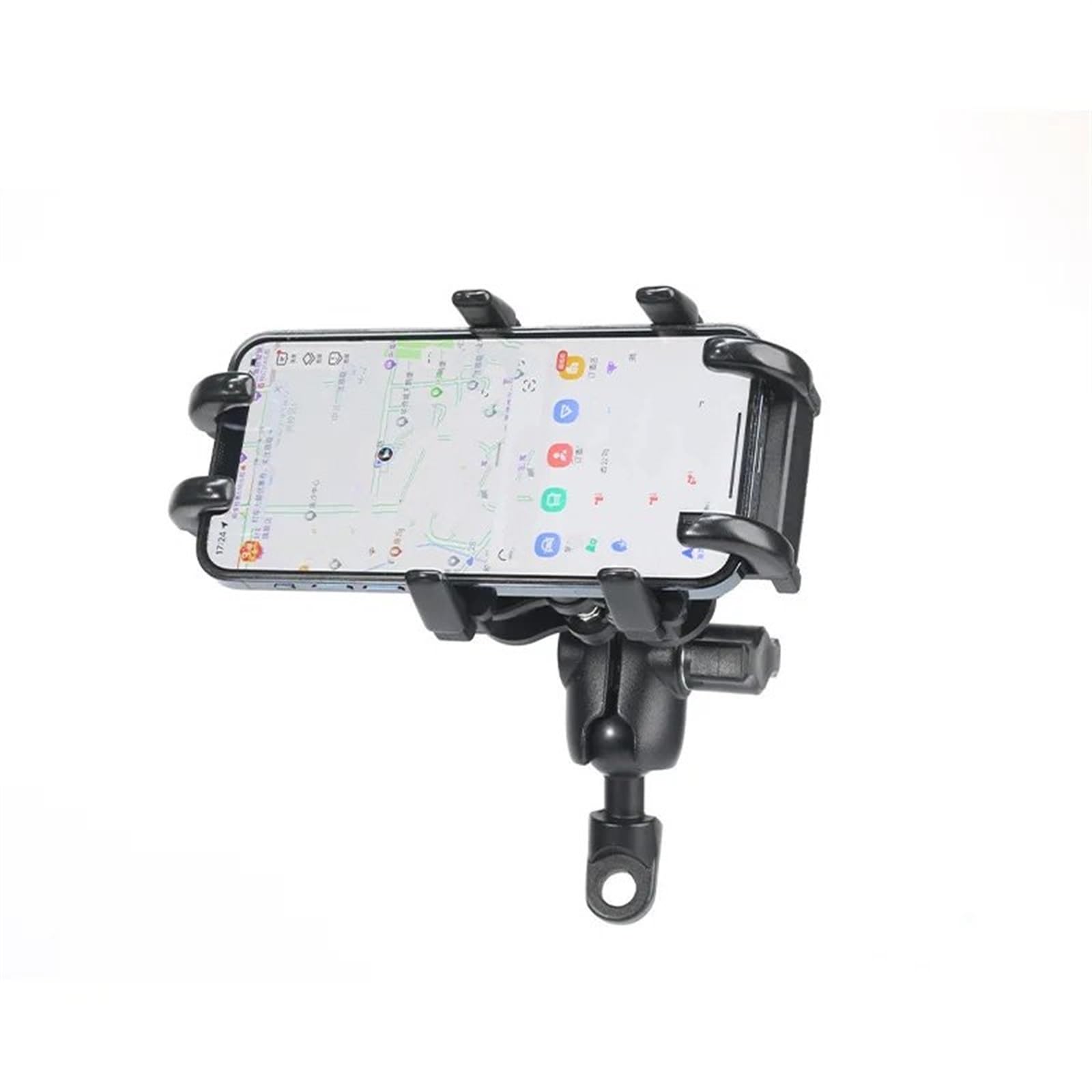 Support Telephone Velo Support Universel Téléphone Portable Moto Vélo Aluminium Support Antidérapant GPS Guidon Miroir Latéral Telephone Moto Rotation(NH)