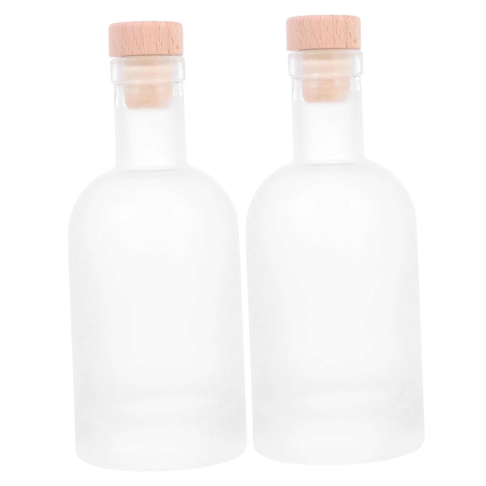 Cabilock 2x Diy Frosted Cider Bottles Sealed Glass Wine Bottles for Homemade Juice
