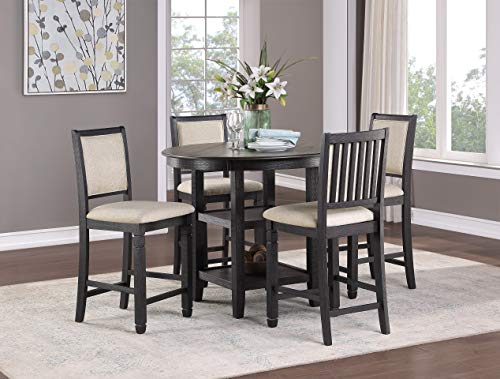 Lexicon Braun 5 Piece Counter Height Dining Table...
