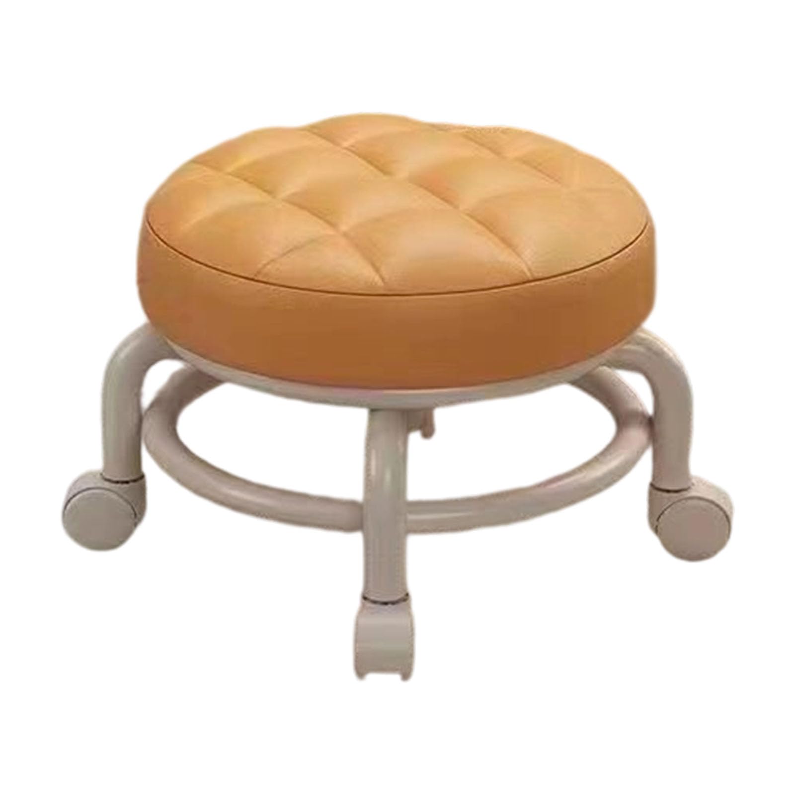 Buxuaaaa Mobile Childrens Step Stool Seat with Smooth Rolling Casters Learning Walking Aid and Multipurpose Footrest for Infant Mobile Shoe Changing Stool