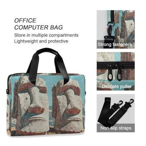 Bolso tipo maletín para laptop con estampado isla de Pascua miniatura 6