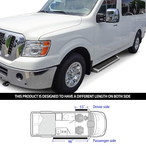 Estribos APS 6 pulgadas Silver Nissan NV Van 2012-2021 miniatura 6