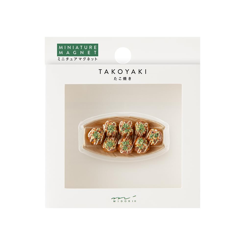 MIDORI Magnet Decorative Magnet 1-piece Takoyaki Pattern 43414006 : Office Products