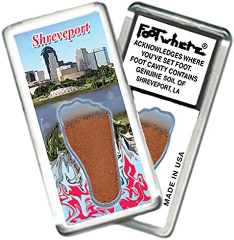Shreveport “FootWhere” Souvenir Fridge Magnet. Made in USA (SHV204 - Riverfront) image 5