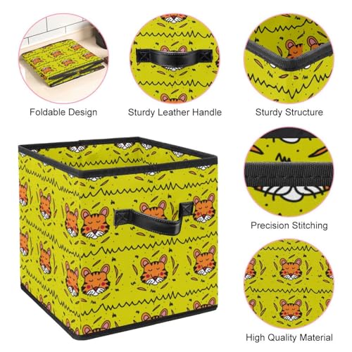 Rangement jouets et vêtements pour chambre d'enfant motif tigre