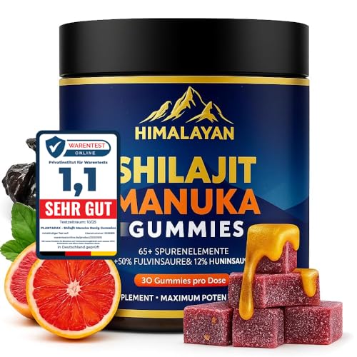 Shilajit Himalaya & Manuka Honig MGO 263 Zuckerfreie Veggie Wohlfühl-Gummibärchen Deine tägliche Unterstützung für Energie Immunsystem & innere Balance