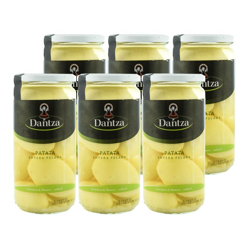 Dantza patata entera pelada extra de Navarra 660 g x 6. Total 3.96 kg