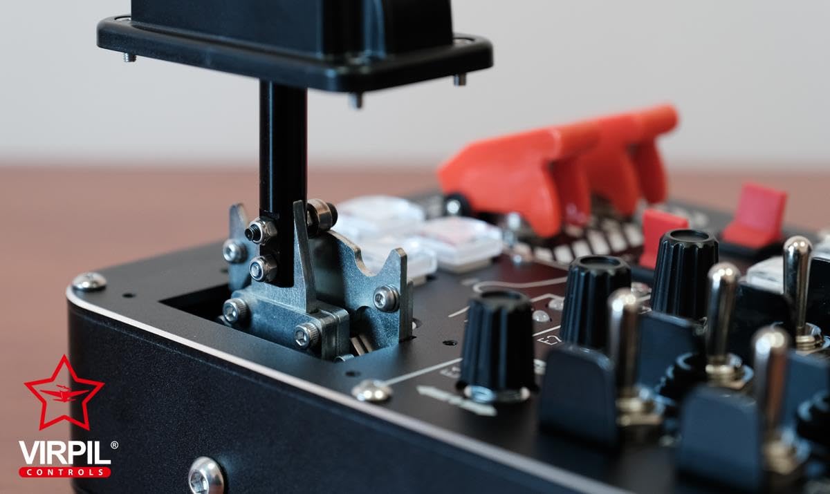 VIRPIL Controls - Pannello di controllo universale #2 per simulatori di volo, PC Gaming, Flight Control System con Landing Gear, Flight Sim Button Box, pannello di commutazione