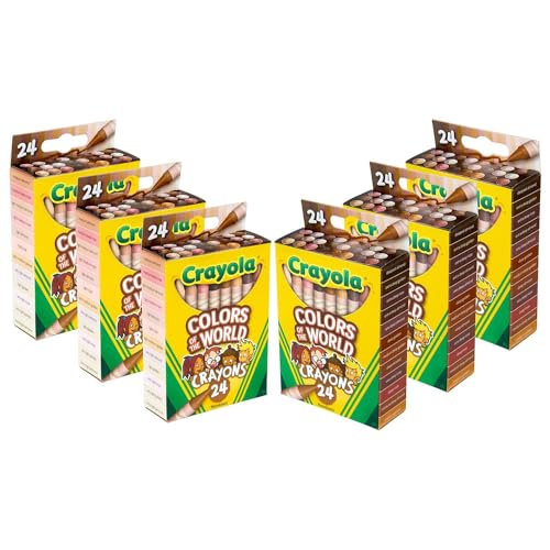 Crayola Bulk Crayon Set Colors of The World Teacher Classroom Must Haves School Supplies Essentials 6 Sets of 24 Colors