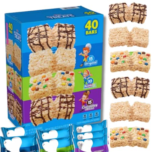 Marshmallow Rice Crispy Treats Variety Pack- 40ct Individually Wr...