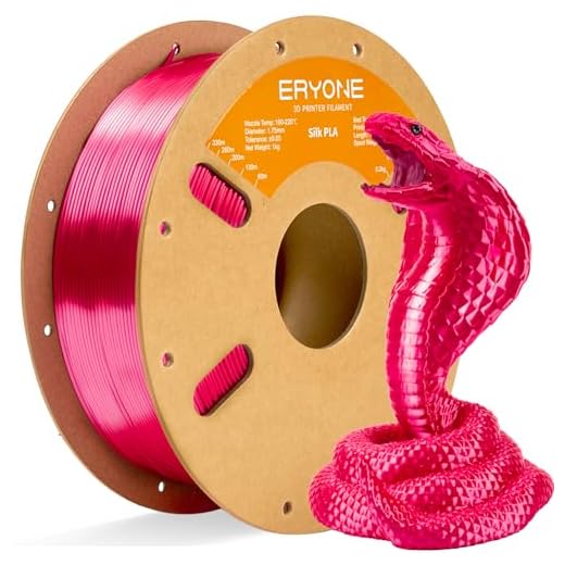 ERYONE Silk PLA Filament for 3D Printer, 1.75mm +/- 0.03mm, 1kg (2.1LBS)/Spool, Silk Metallic Fuchsia
