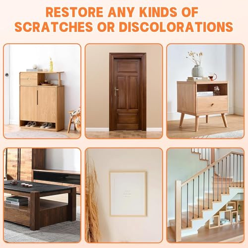 Image of Furniture Wood Repair Kit, Wood Markers for Scratches,12 Colors Wood Fillers for Stains and 8 Colors Furniture Markers Touch-up, Scratch, Cracks, Hole