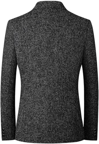 Men's Lightweight Single-Breasted Jacket Thin Solid Color Casual Suit Coat Lapel Work Buttons2