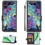 Aroepurt Custodia Comaptibile per UMIDIGI F1 Case Custodia Cover Supporto Premium in PU[con Pellicola Protettiva HD con durezza 9H] [Blocco RFID][Effetto di rifrazione] LPT-HTT