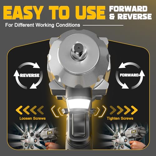 image for DIYtoolifz Cordless Impact Wrench 1/2 inch for Dewalt 20v Battery, 900