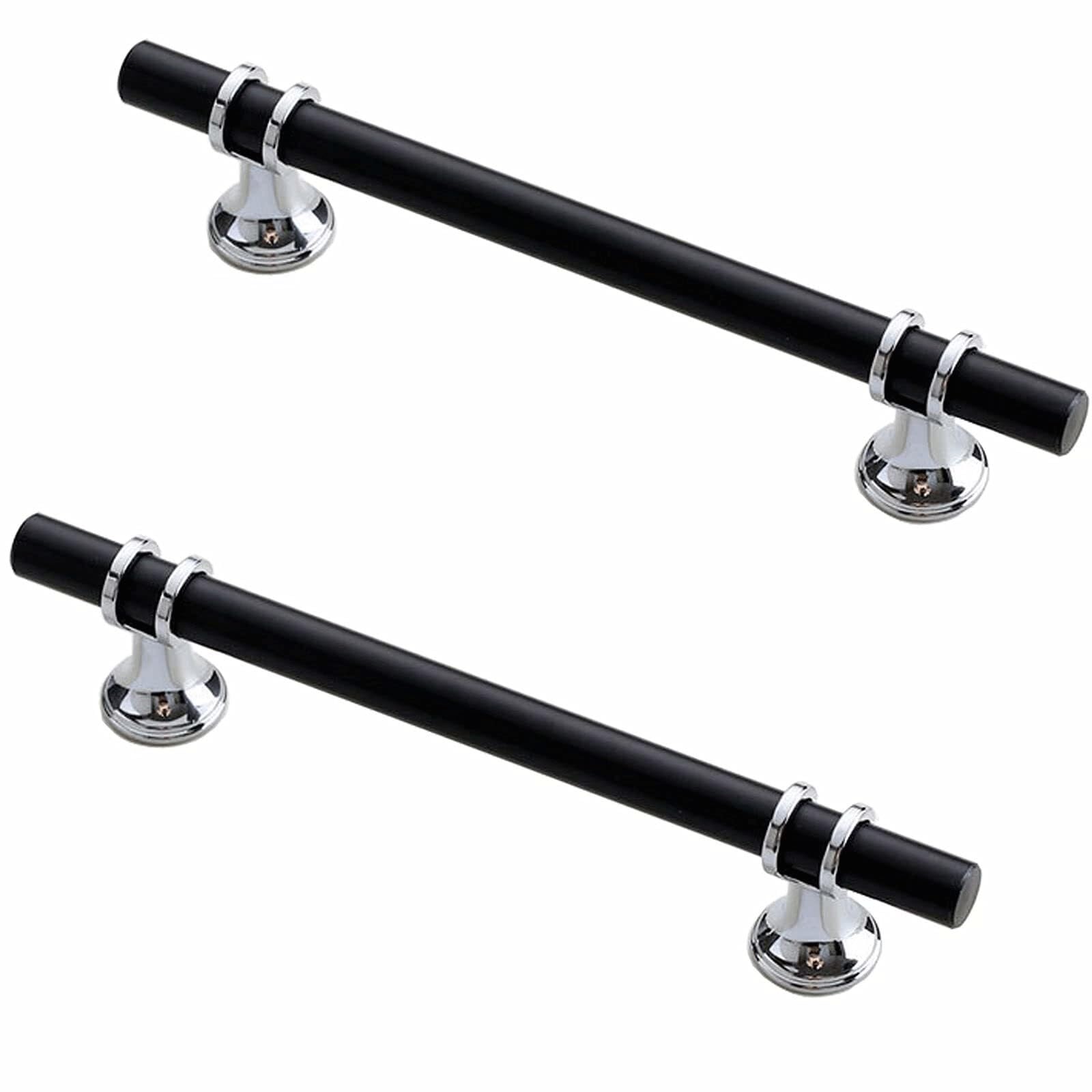 Lcanallyms Silver Kitchen Cabinet Handles, 2Pcs Kitchen Cabinet Pulls, Zinc Alloy Drawer Handles Modern Furniture Hardware Knobs Door For Closet Cupboard Wardrobe(,96 Mm)