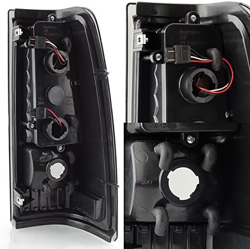 AKKON - For 99-02 Chevy Silverado 09-03 GMC Sierra Pickup Truck Black Smoked G2 LED Tail Lights Brake Lamps Replacement