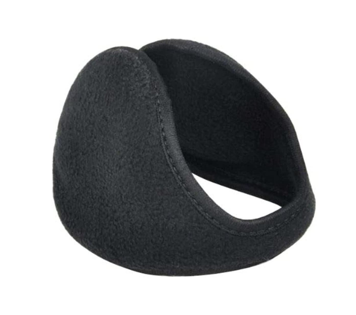 Ear Warmer Fleece Earmuff Winter Accessory for Men and Women (Pack of 2) - Black - Wrap-Around behind Head Style Ear Muffs-image-18
