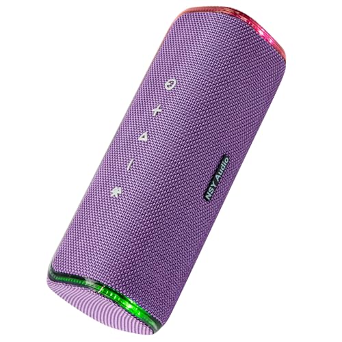 Haut-parleur portable pour voyage et extérieur avec lumières LED d'ambiance
