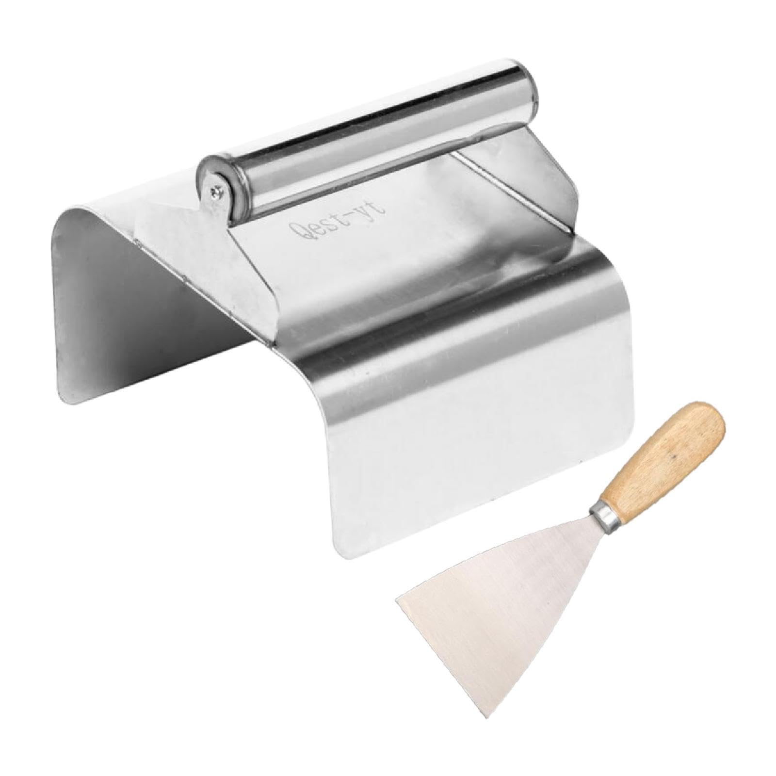 Landscape Curb Trowel Home Decoration Corner Shaping Trowel with Putty Knife Beveled Edge Silver-image-29