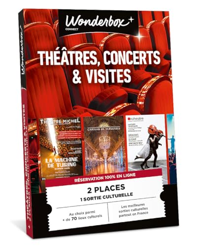Wonderbox Connect - Coffret Cadeau - Théâtre, concerts & visites - 2 places pour une sortie culturelle au choix - Théâtre, humour, concerts, visites... -...