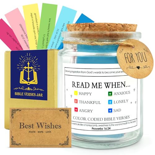 Lollyx Read Me When Bible Verse Jar for Daily Encouragement, Prayer & Reflection, Thank You Gifts for Dad, Christian Gift for Women and Men, Teacher Appreciation Gifts,Graduation Gift for Her