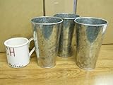 3 pc Galvanized Buckets French Style Taper 7